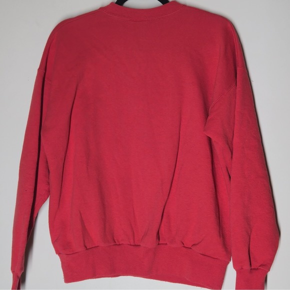 Vintage 90s Christmas Crewneck Sweatshirt Size L Santa Collector Air Waves - Picture 5 of 5